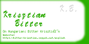 krisztian bitter business card